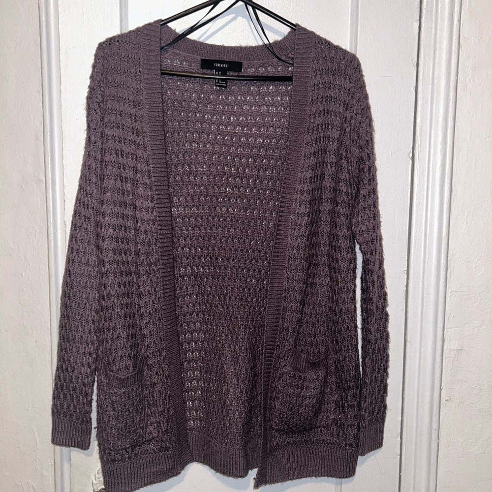 Lavender Knit Cardigan